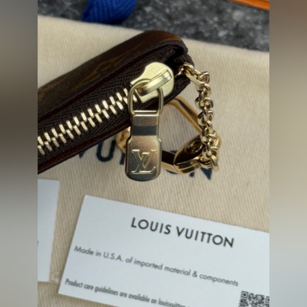Louis Vuitton Monogram Zip Coin Pouch - Brown with Gold Hardware - Picture 6 of 9